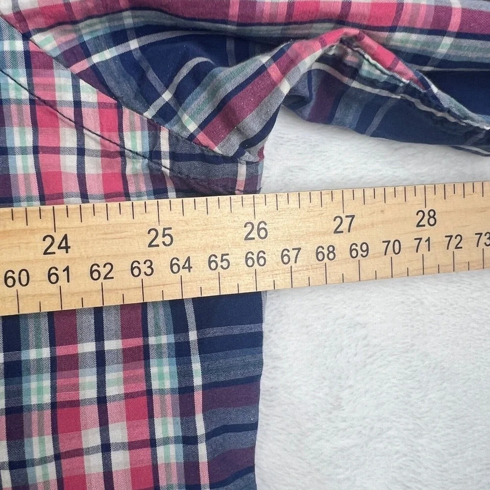 UNTUCKit Long Sleeve Shirt Mens XX-Large Blue‎ Pink Plaid Torrey Ridge Regular